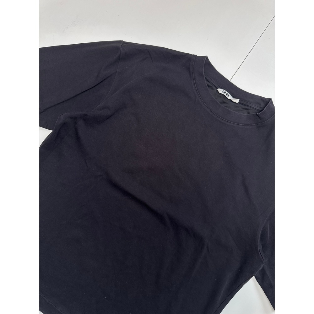Uniqlo U Mens Crew Neck Short Sleeve T-Shirt Black Boxy Fit Large Lemaire 422992